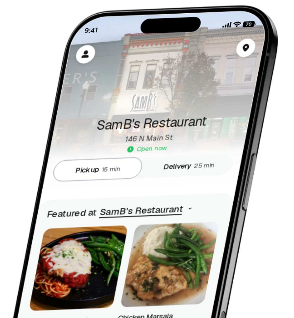SamB's Restaurant app preview