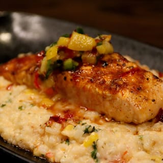 Blackened Salmon Risotto