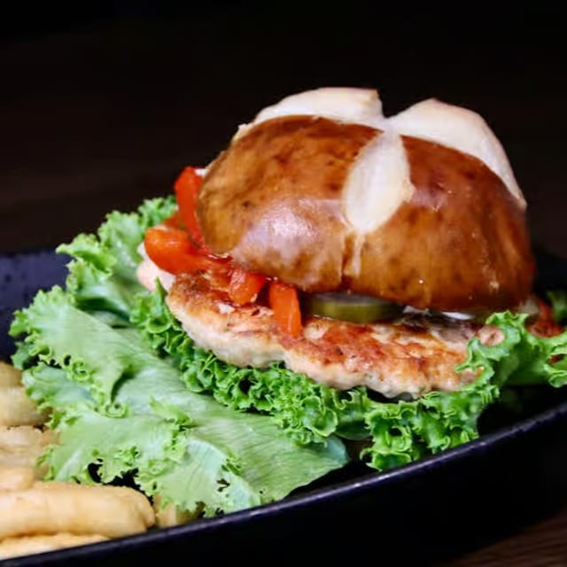 Salmon Burger.