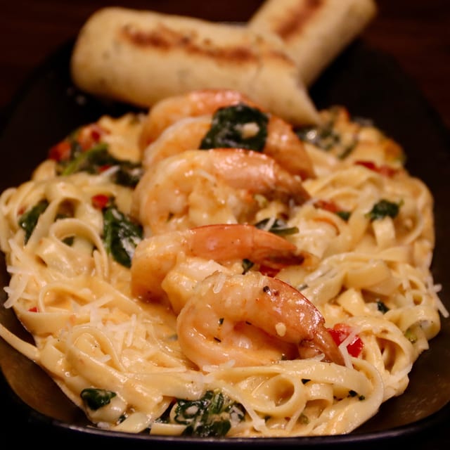 Summer Shrimp Fettuccine.