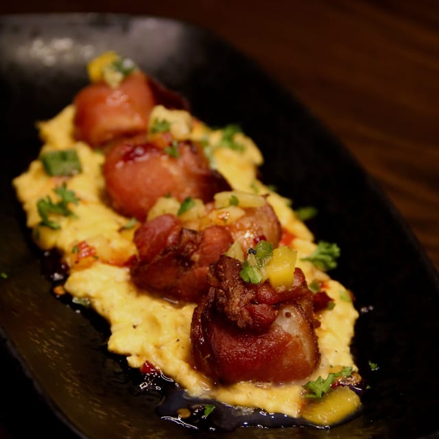 Bacon Wrapped Scallops.