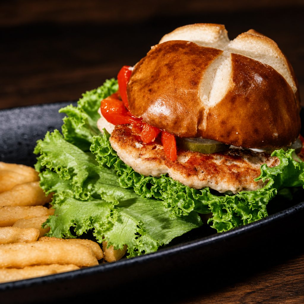Salmon Burger.